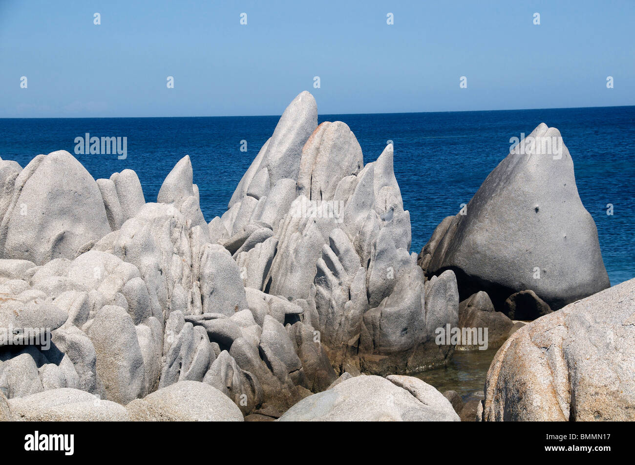 Felsen, Lavezzi-Inseln, Korsika, Frankreich Stockfoto