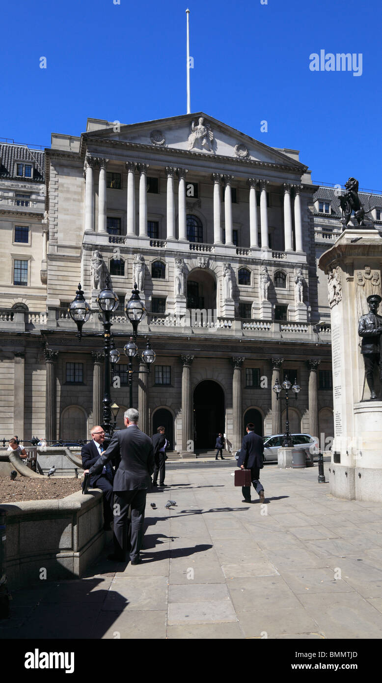Bank von England in der City of London. Stockfoto