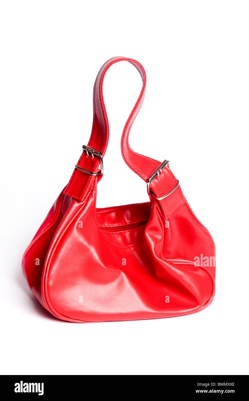 eine rote Tasche Stockfoto