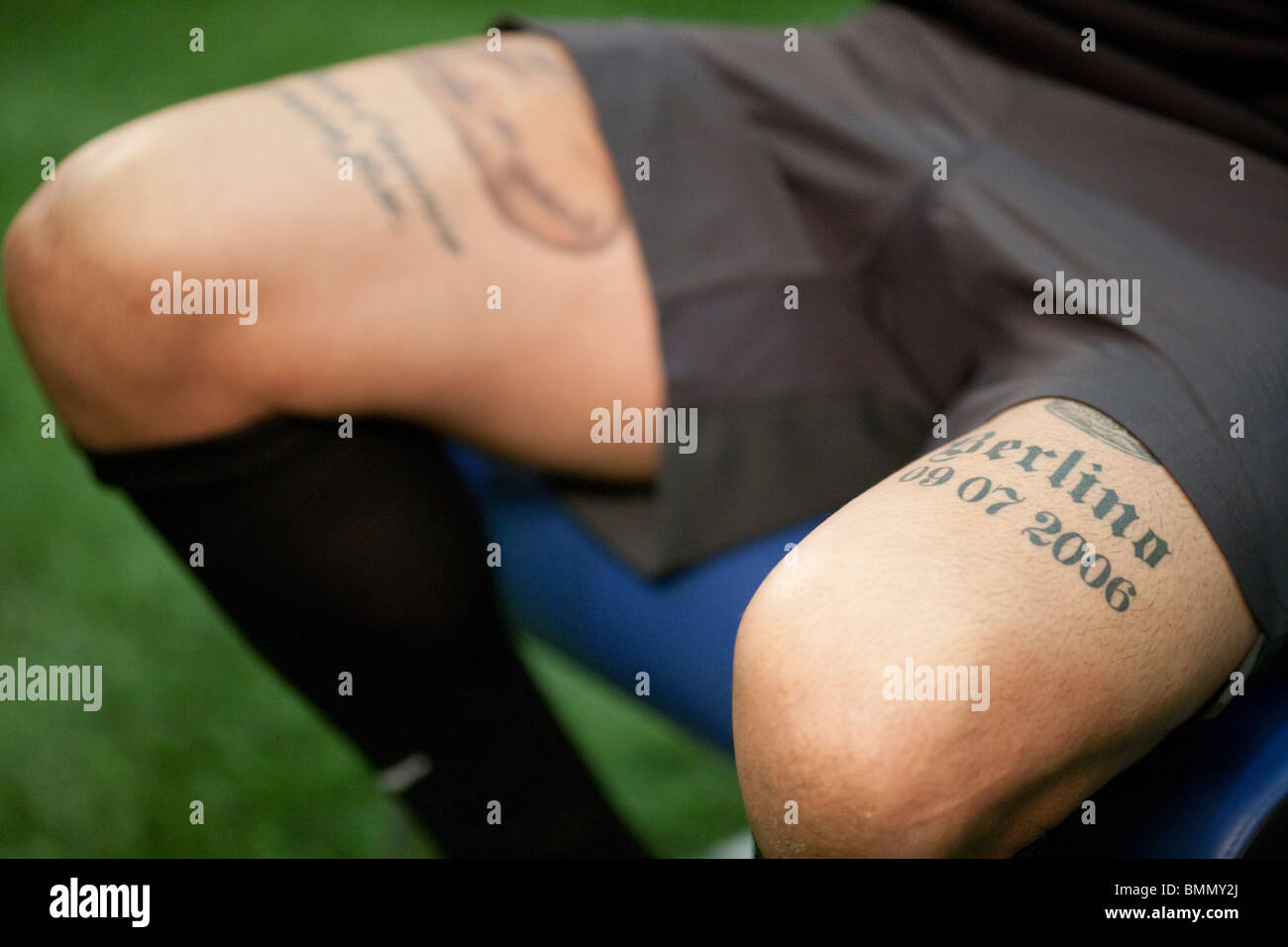 Marco Materazzi italienische Fußball-Star Trainings-Camp Stockfoto