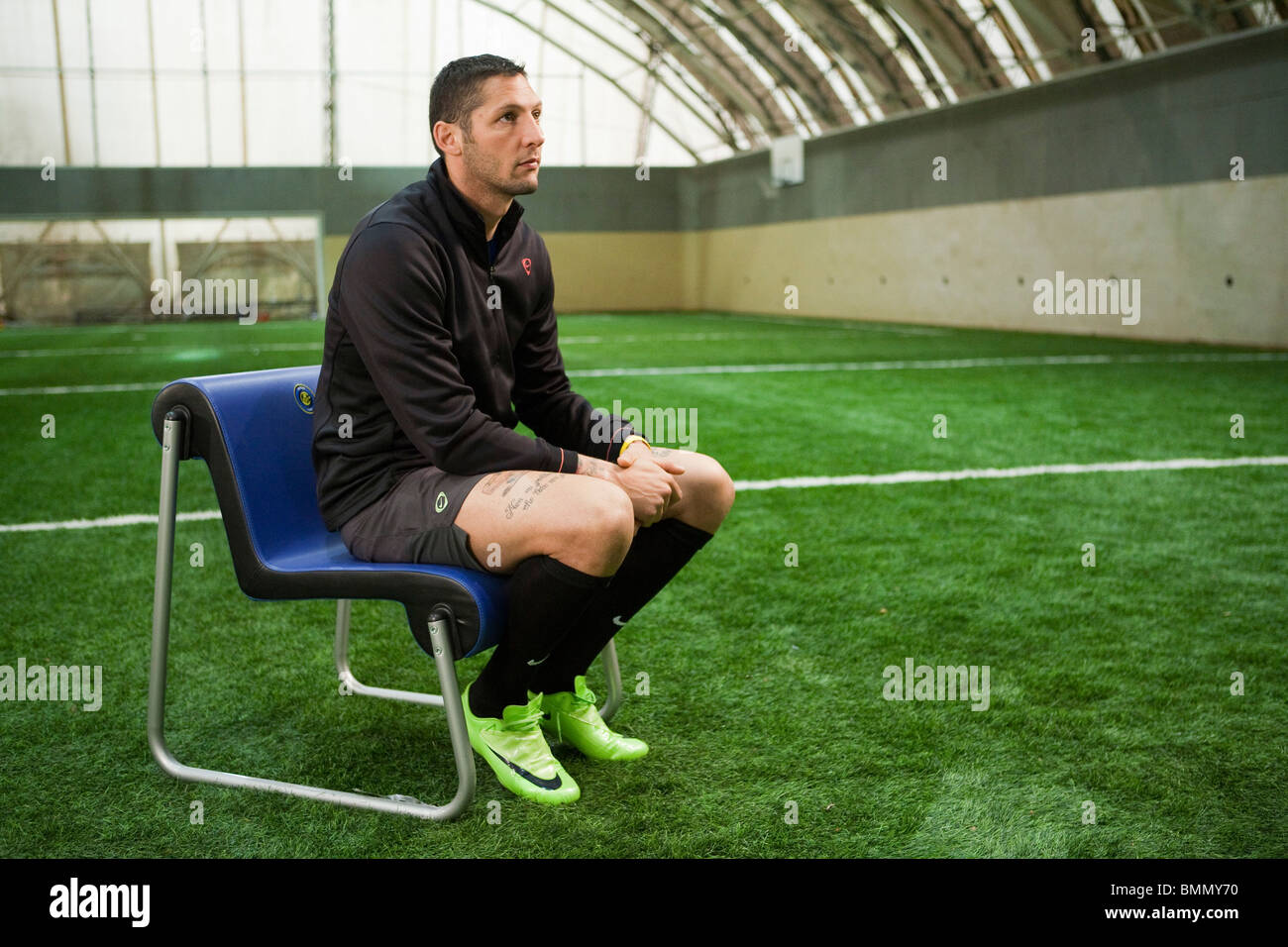 Marco Materazzi italienische Fußball-Star Trainings-Camp Stockfoto