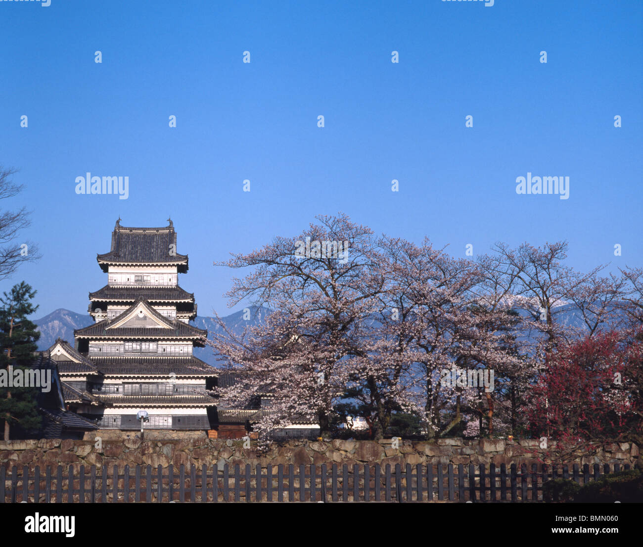 Burg Matsumoto, Präfektur Nagano, Japan Stockfoto