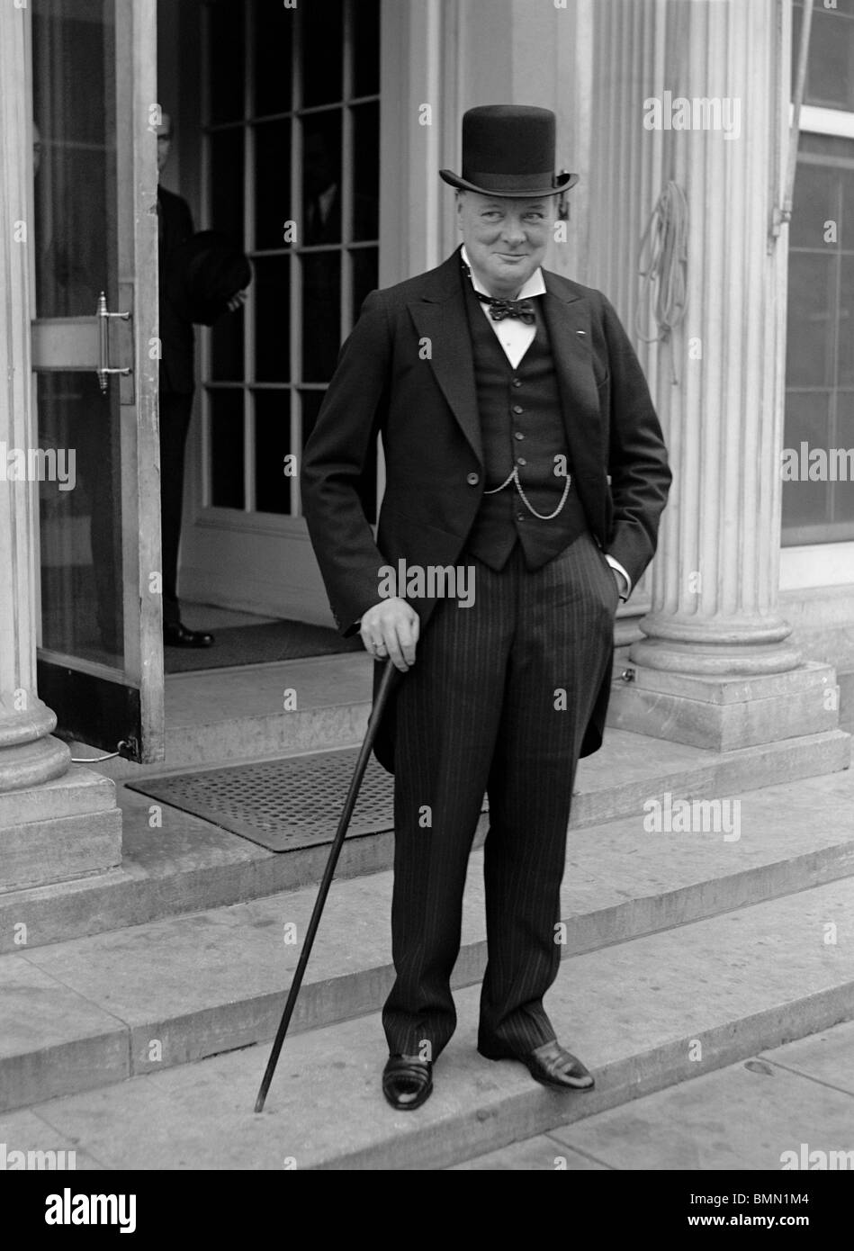 Jahrgang der 1920er Jahre Foto von Winston Churchill (1874-1965) - konservative (ehemals liberalen) Staatsmann und zweimal Premierminister des Vereinigten Königreichs. Stockfoto