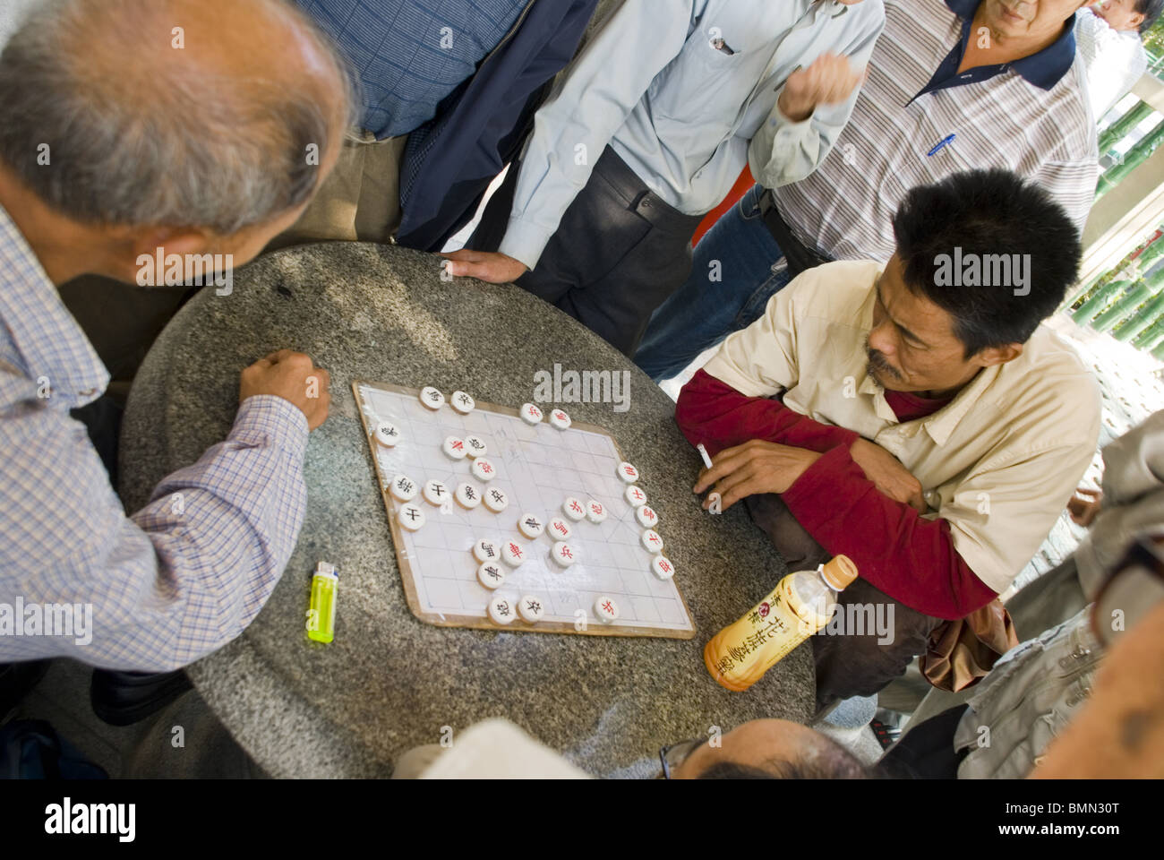 Hong Kong, Kowloon Mongkok Chinese Checkers Stockfoto