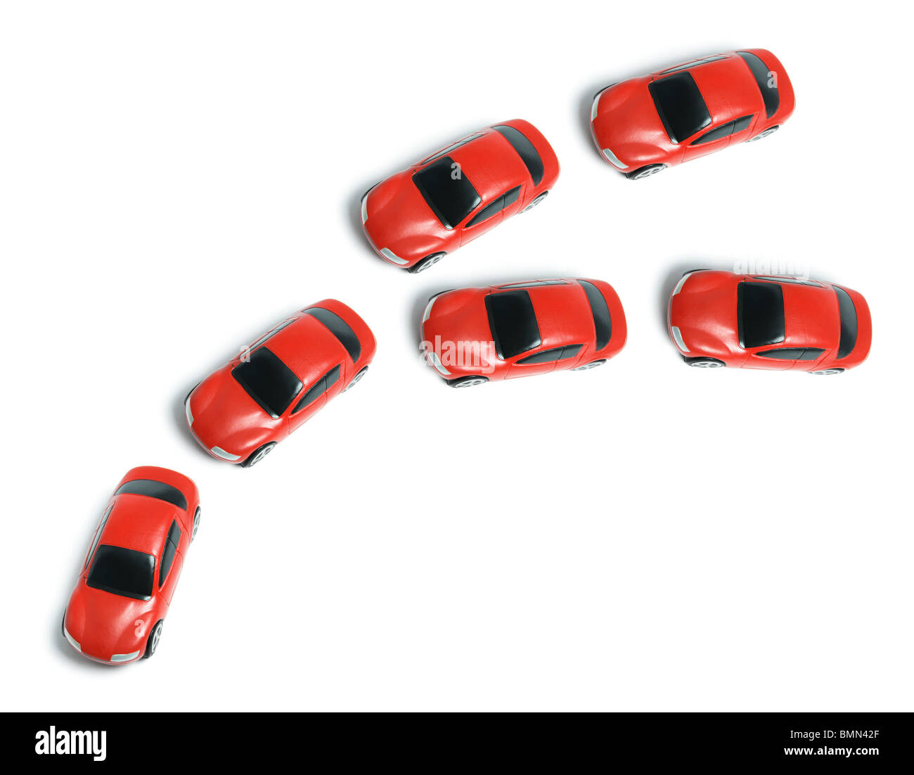 Miniatur-Spielzeug-Autos Stockfoto