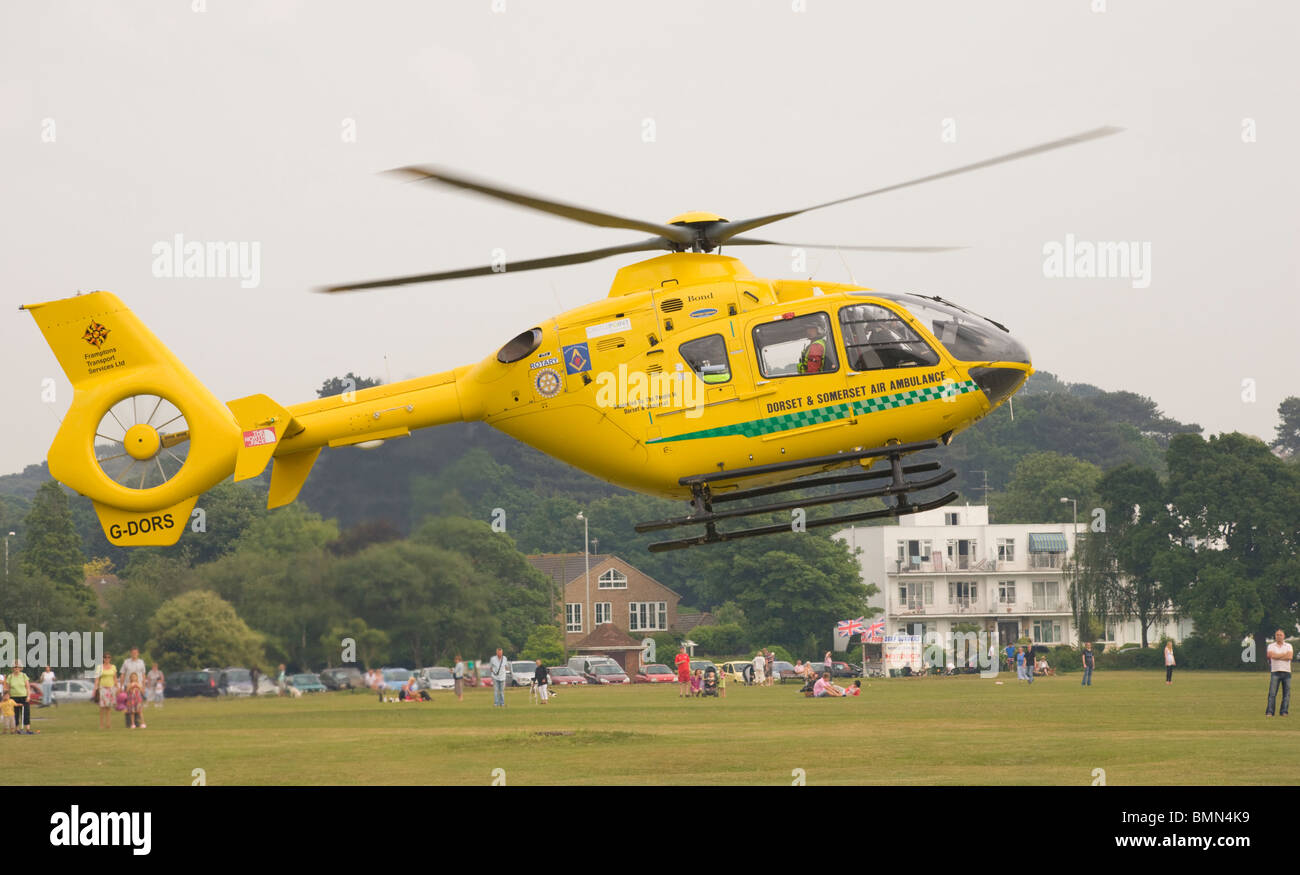 Dorset und Somerset Air Ambulance Helikopter (Eurocopter EC 135 T2 +) Stockfoto