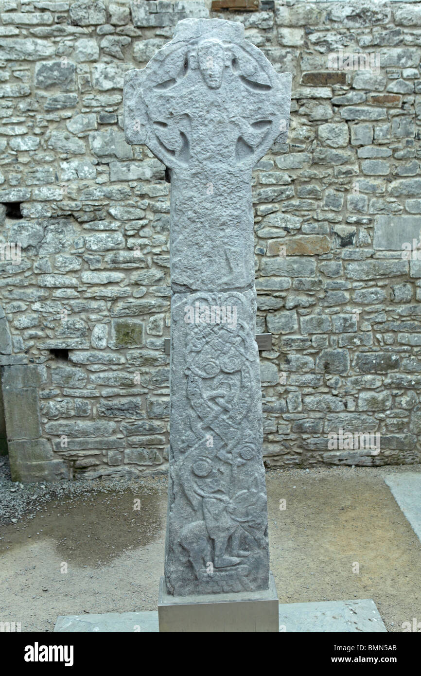 Doorty Kreuz, Kilfenora, Burren, Co. Clare, Irland Stockfoto