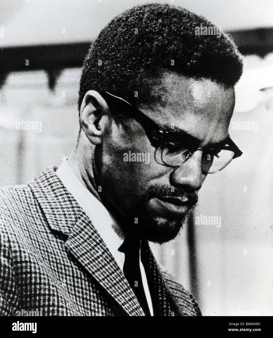 MALCOLM X (1925 – 1965), US-amerikanischer Minister und Menschenrechts-Aktivisten als Leiter der selbsternannten Nation des Islams Stockfoto