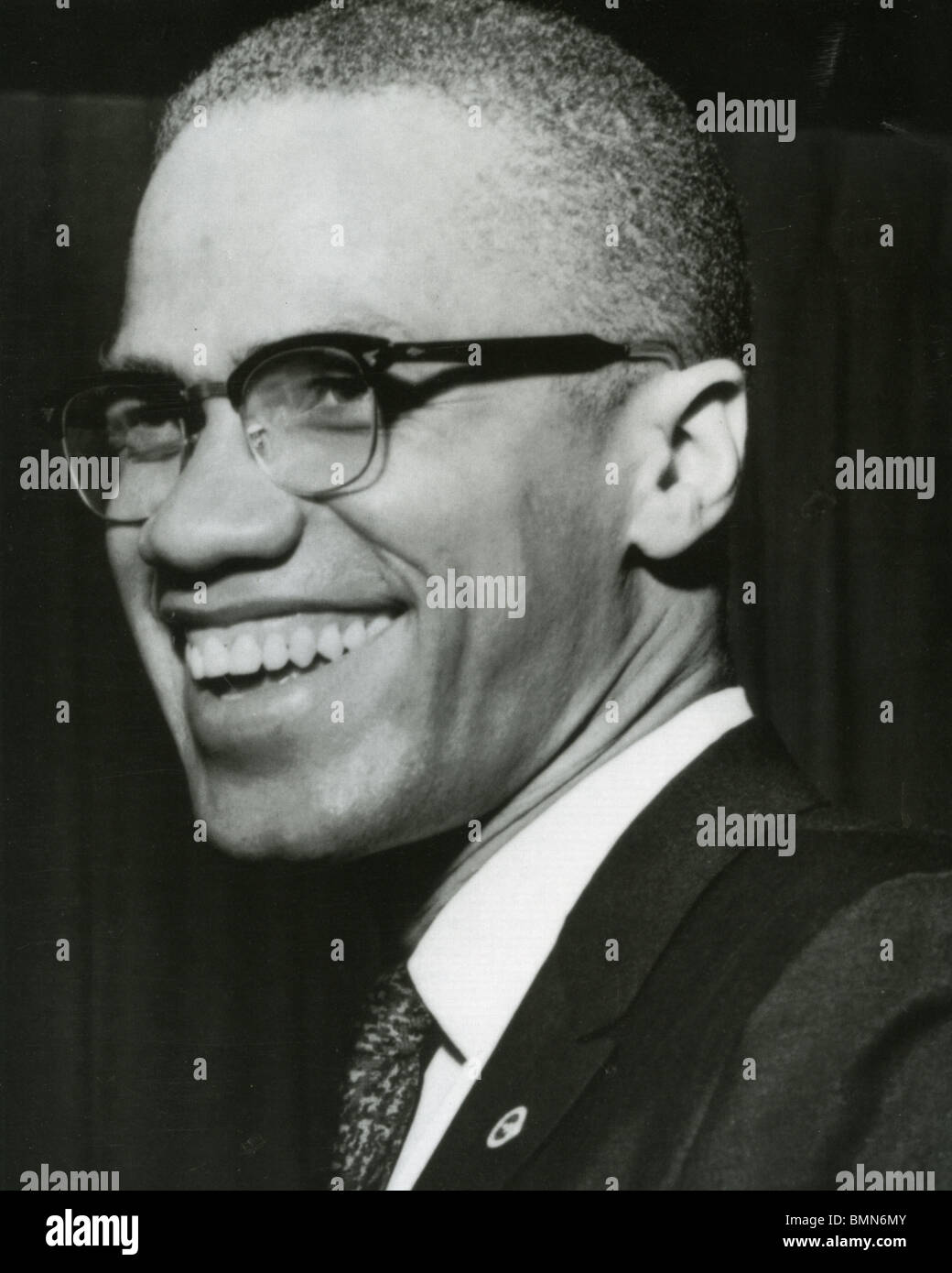 MALCOLM X (1925 – 1965), US-amerikanischer Minister und Menschenrechts-Aktivisten als Leiter der selbsternannten Nation des Islams Stockfoto
