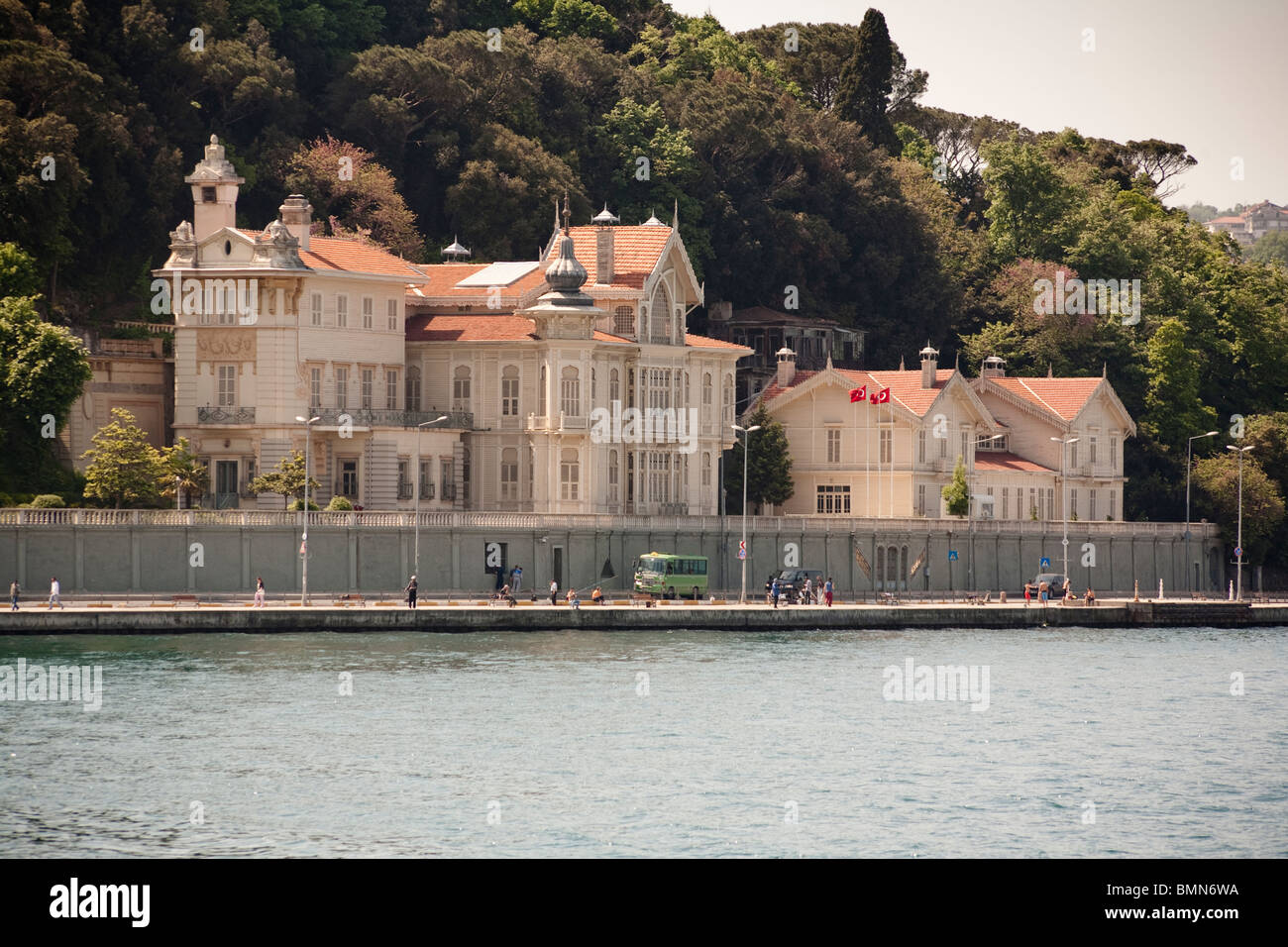 Huber-Villa, presidential Sommerpalast, neben der Bosporus, Tarabya, Istanbul, Türkei Stockfoto