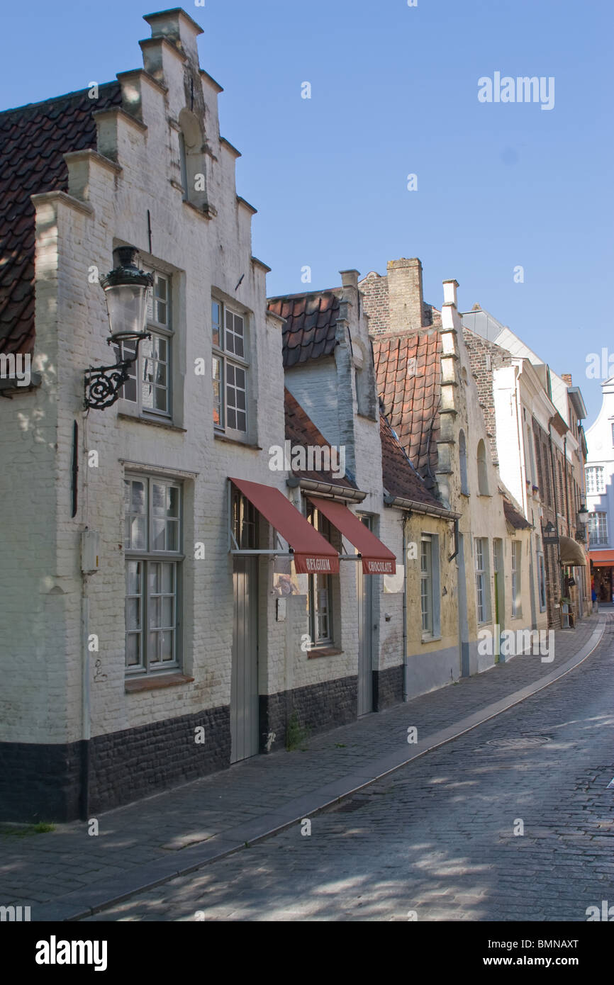 Traditionelle trat Dächer in Brügge Belgien Europa Stockfoto