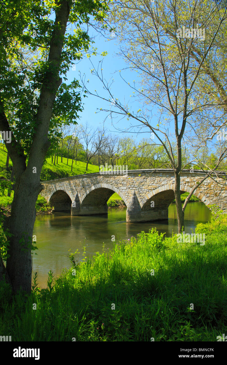Burnside Bridge, Antietam National Battlefield, Sharpsburg, Maryland, USA Stockfoto