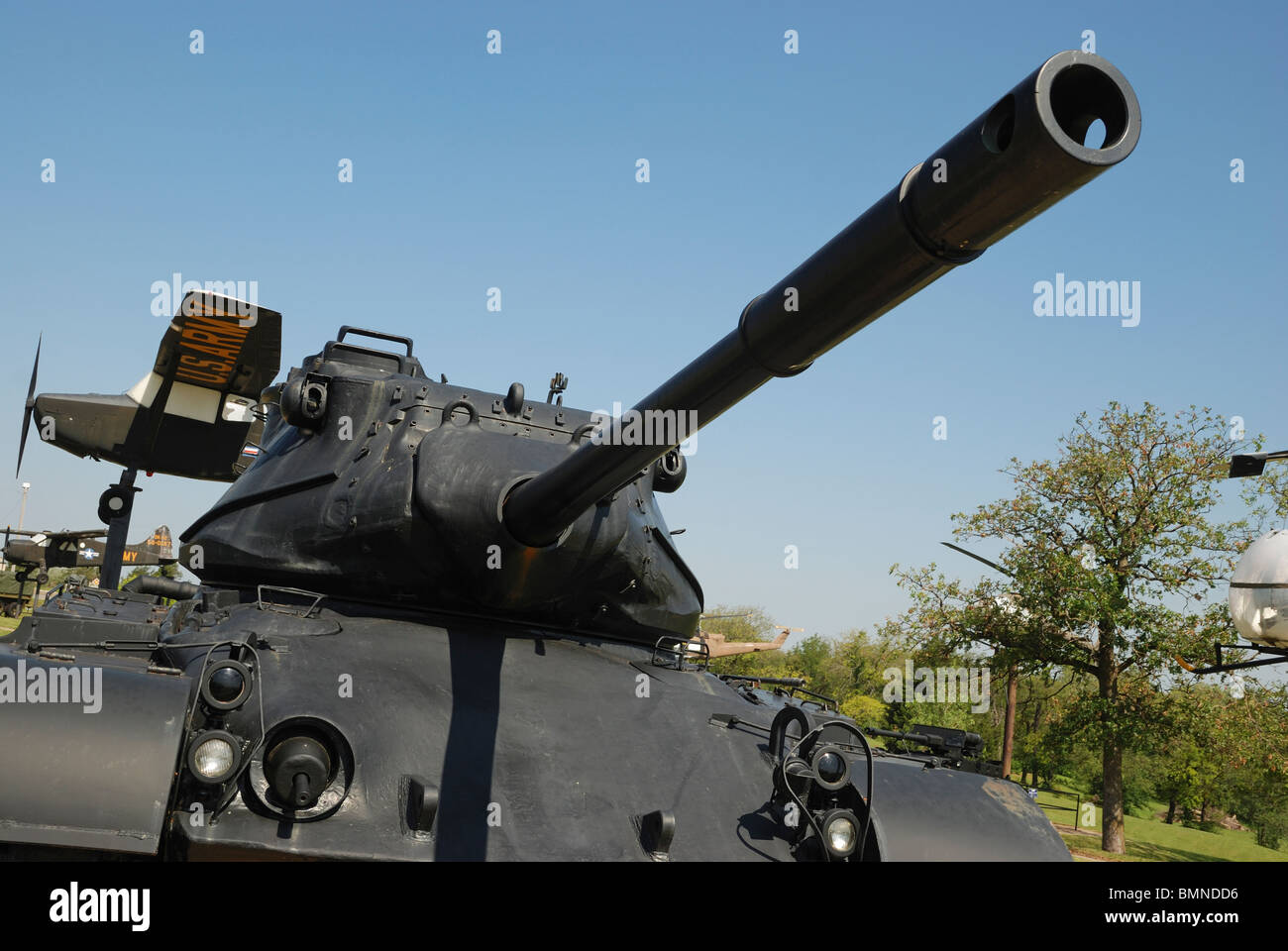 Ein M-47 mittlerer Panzer auf dem Display an der 45. Infanterie-Division-Museum, Oklahoma City, Oklahoma, USA. Stockfoto