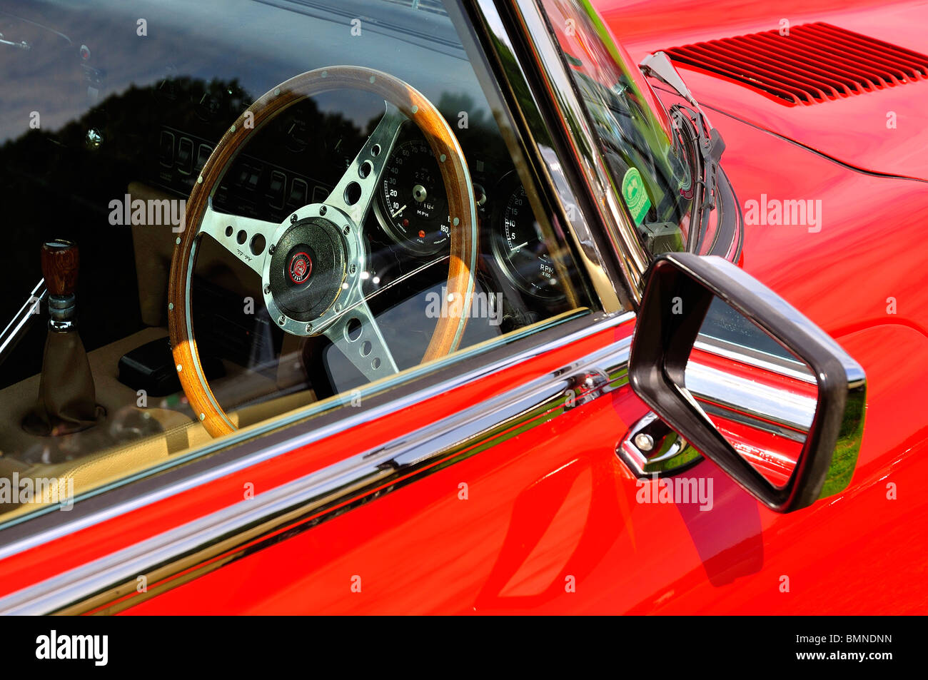 Jaguar E-Type Oldtimer-Show in Luton 2010 Stockfoto