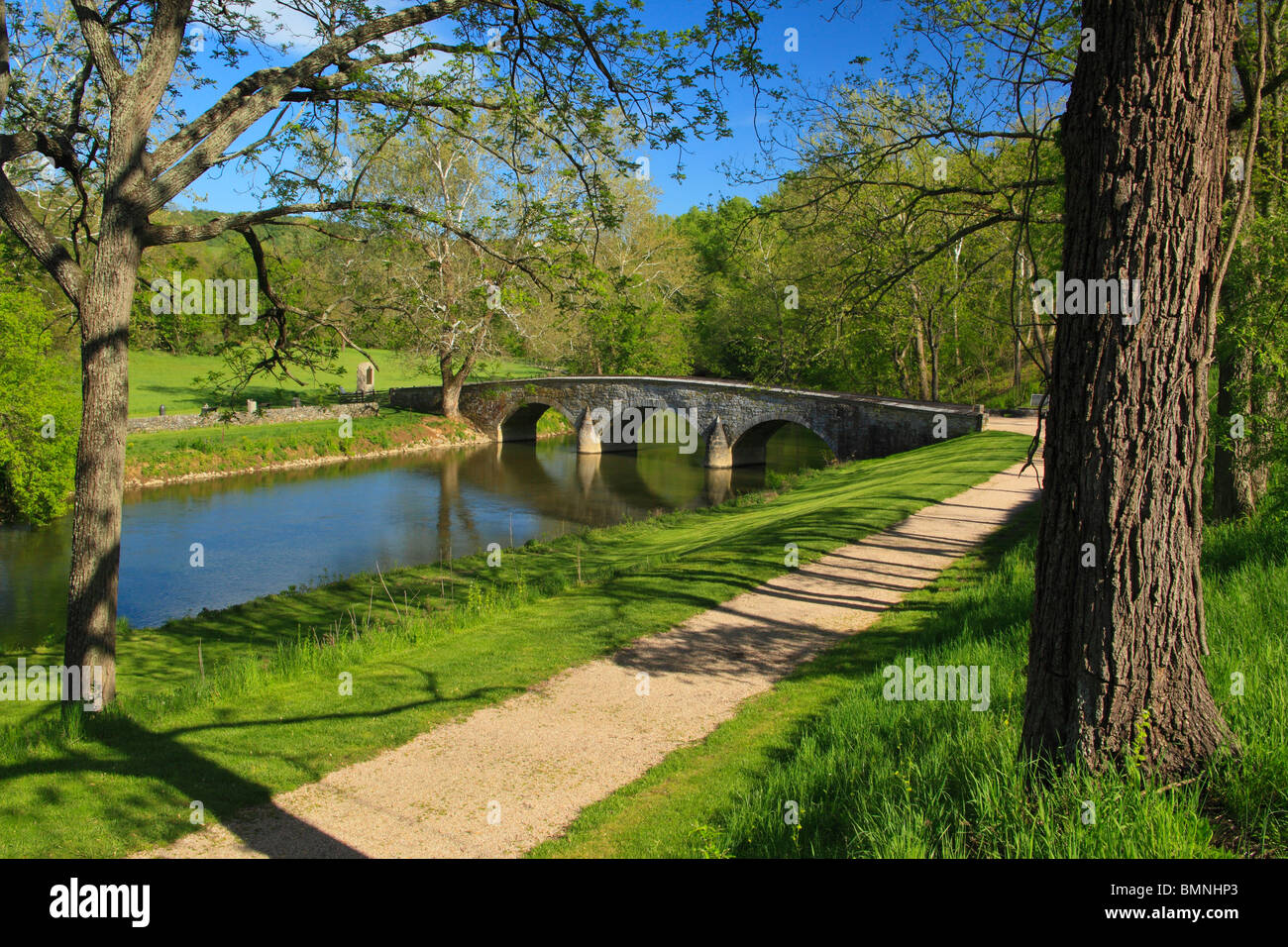 Burnside Bridge, Antietam National Battlefield, Sharpsburg, Maryland, USA Stockfoto