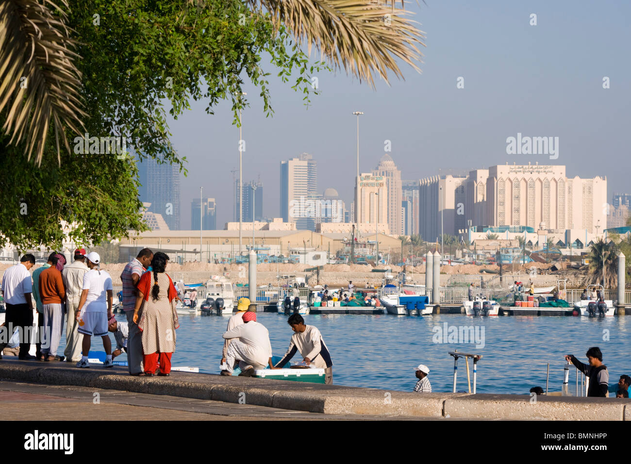 Katar, Doha Bucht Skyline Stockfoto