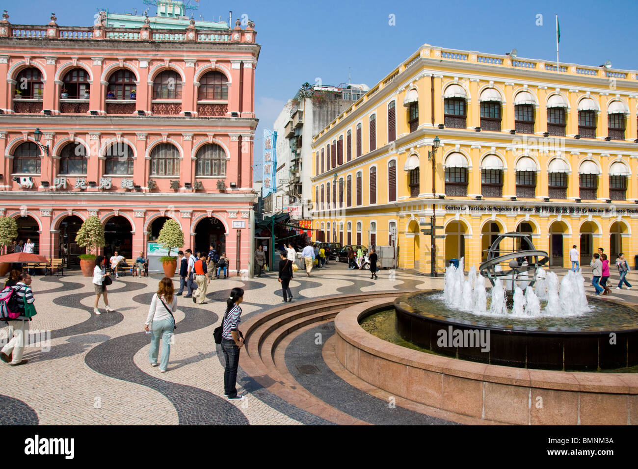 Asien, China, Macau, Senatsplatz, Largo De Senado Stockfoto