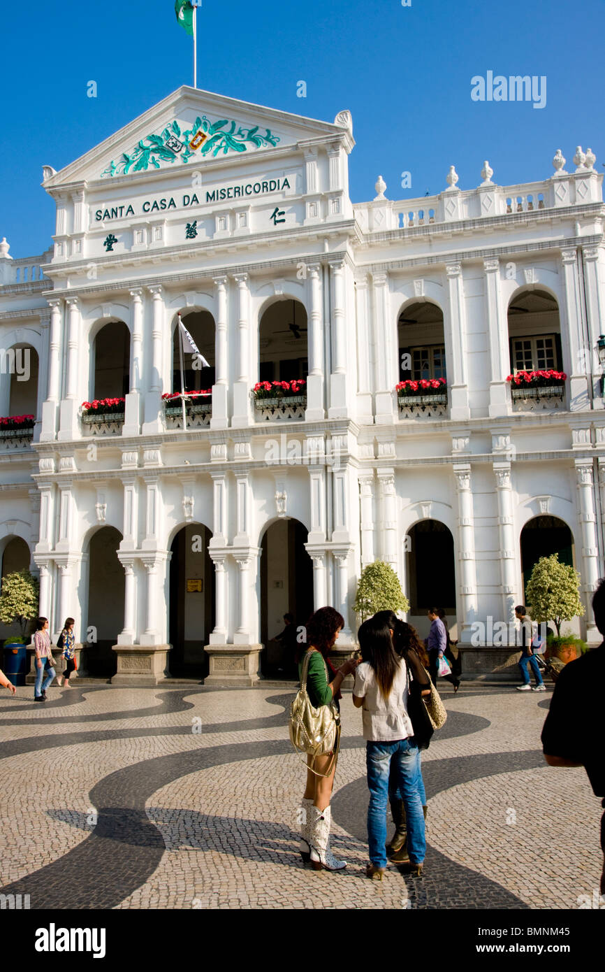 Asien, China, Macau, Senatsplatz, Largo De Senado Santa Casa Da Misericordia Stockfoto