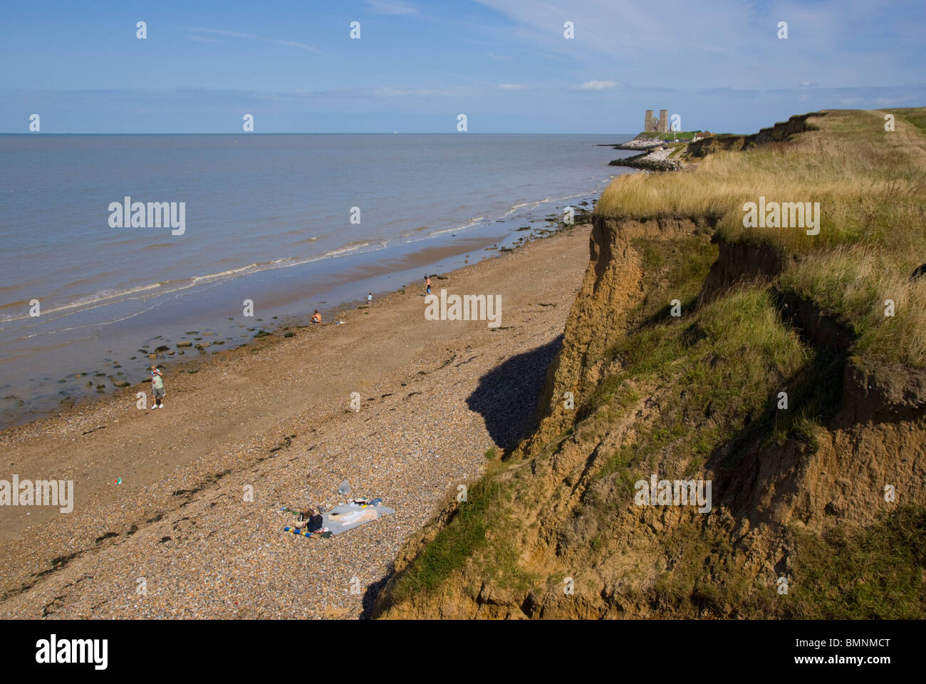 Europa, Großbritannien, England, Kent, Reculver Türme Herne Bay Stockfoto