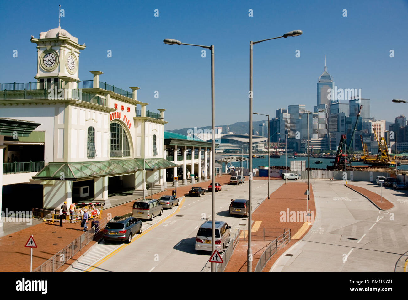 Star Ferry, Victoria Harbour, Central Pier Stockfoto