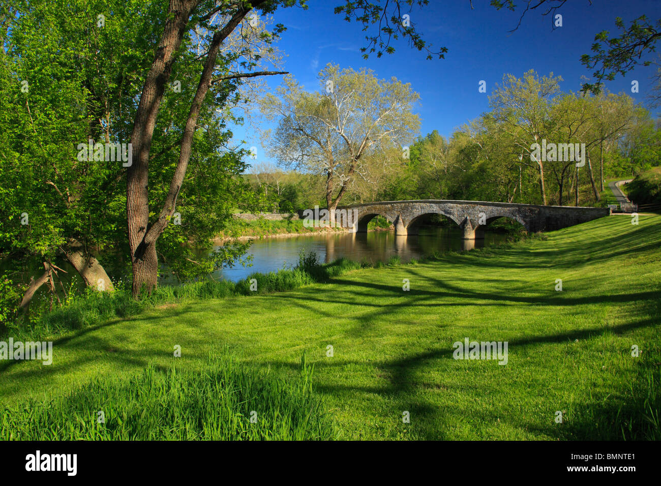 Burnside Bridge, Antietam National Battlefield, Sharpsburg, Maryland, USA Stockfoto