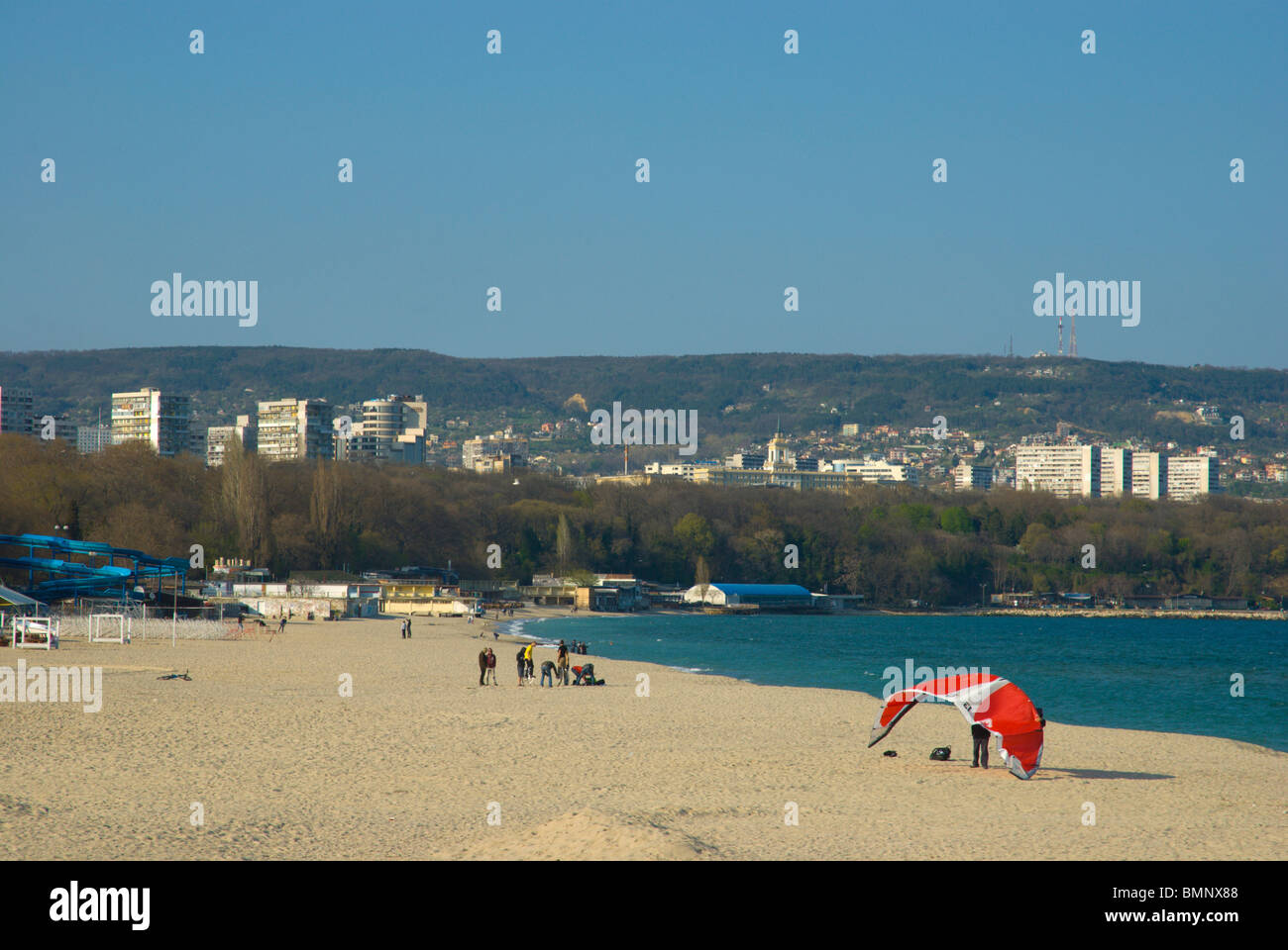 Stadt Strand Varna Schwarzmeerküste Bulgarien Europa Stockfoto