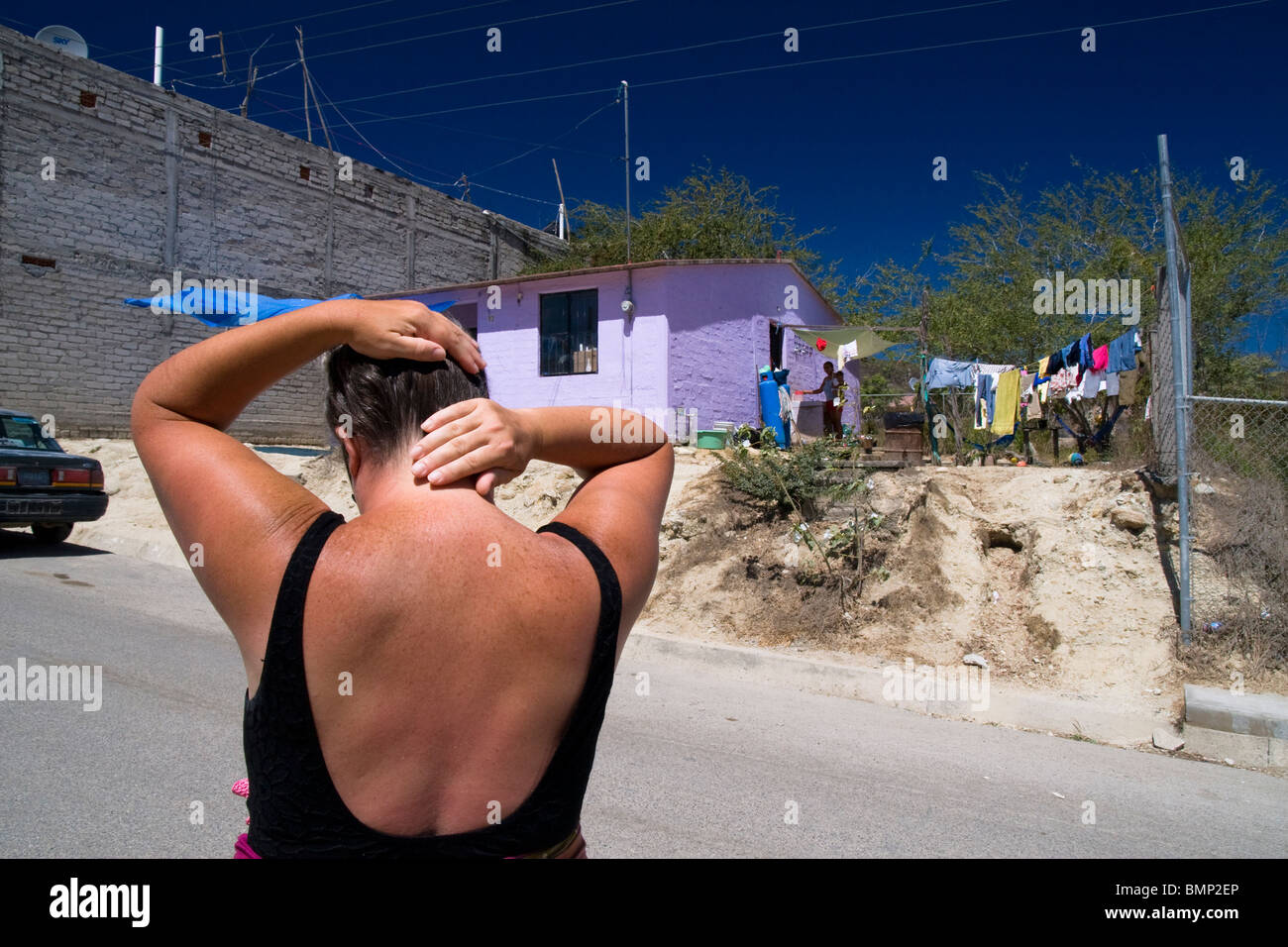 Straßenszene, Corral del Risco (Punta Mita), Bundesstaat Nayarit, Mexiko Stockfoto