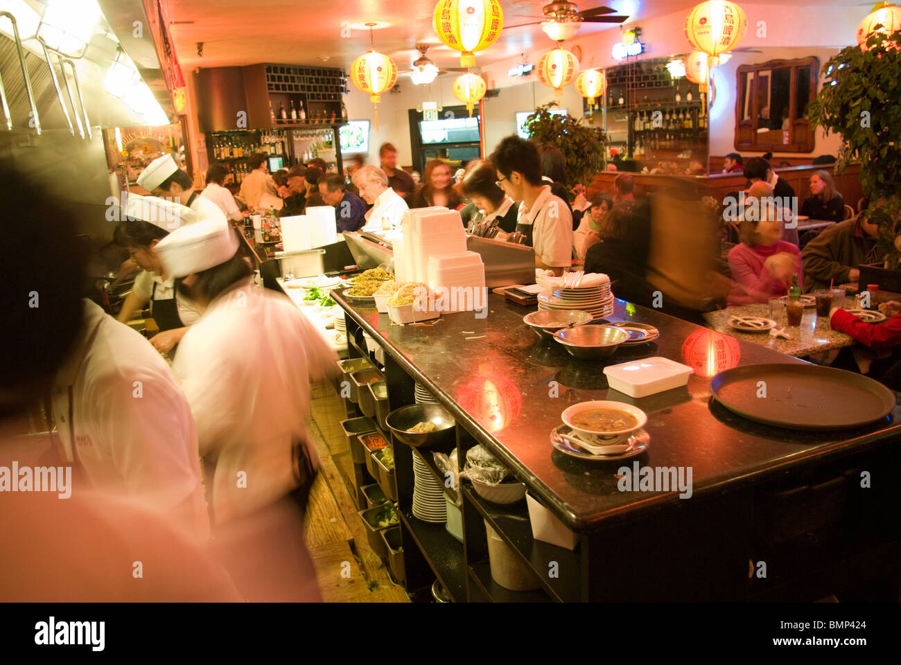 Chinese New Year Dinner im Brandy Ho 217 Columbus Ave. Stockfoto