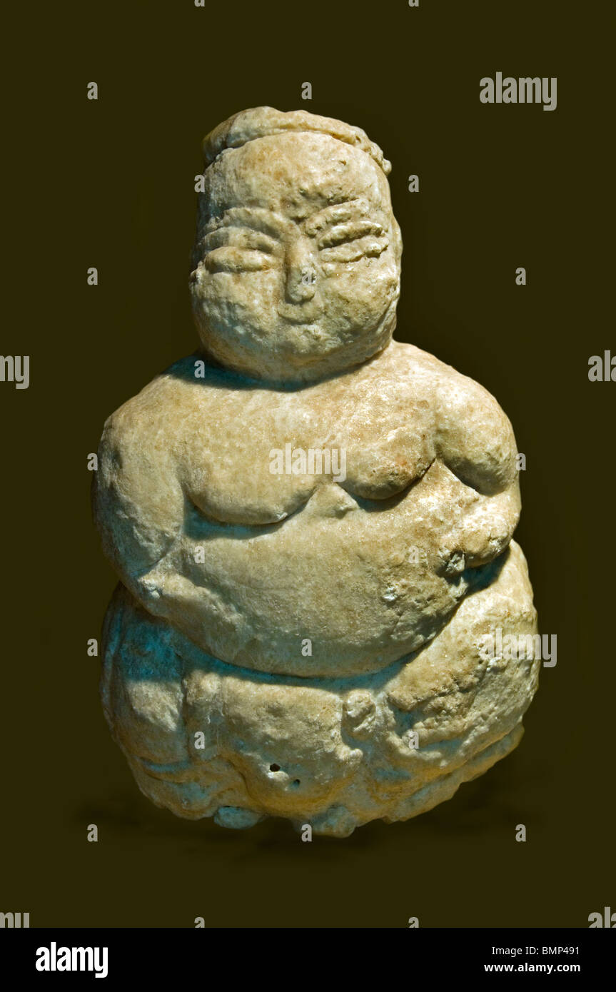 Mutter-Göttin der Canhasan Kupferzeit Kupferzeit Stein 5500 3000 BC anatolischen Museum Ankara Türkei Türkisch Stockfoto