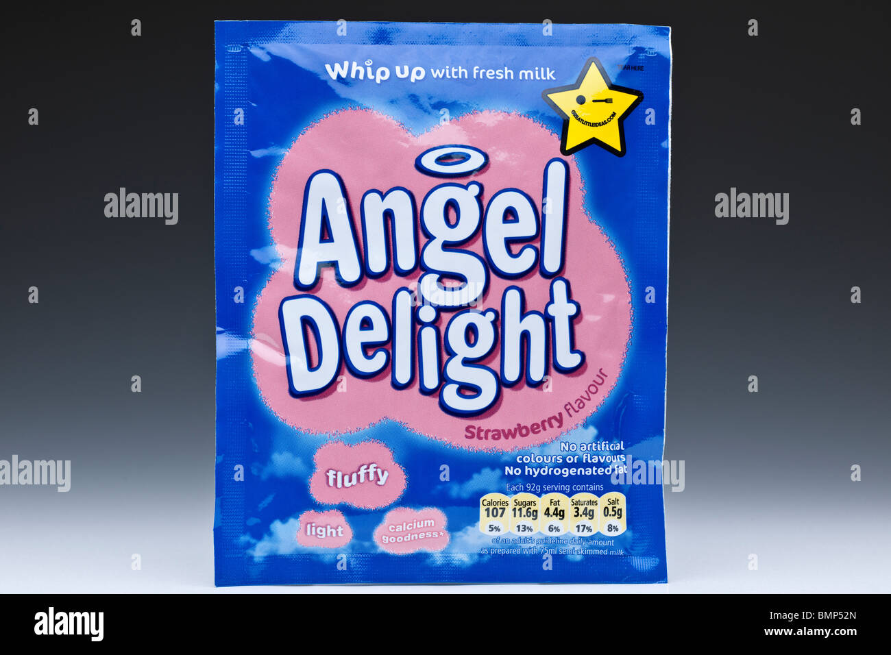 Paket von Erdbeere Geschmack Angel delight Stockfoto