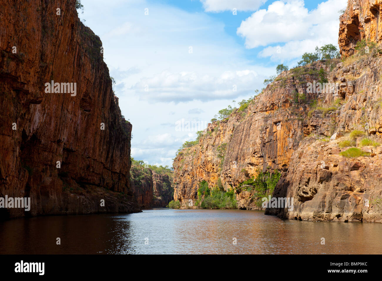 Katherine Gorge National Park, jetzt bekannt als Nitmiluk National Park ist eine beliebte Touristenattraktion im Northern Territory. Stockfoto