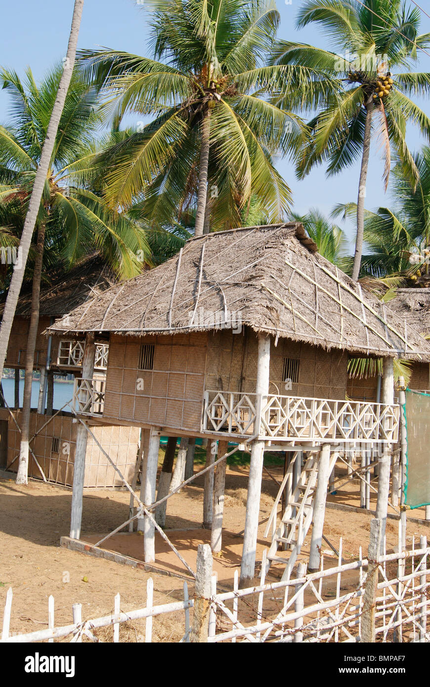 Touristischen Hütte in Kerala in einem Touristen-Resort Stockfoto