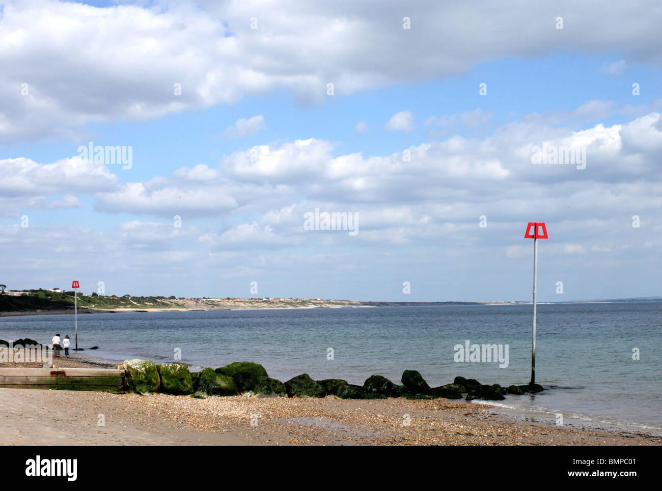 South Coast Dorset Blick von Avon Strand Christchurch Sommer 2010 Stockfoto