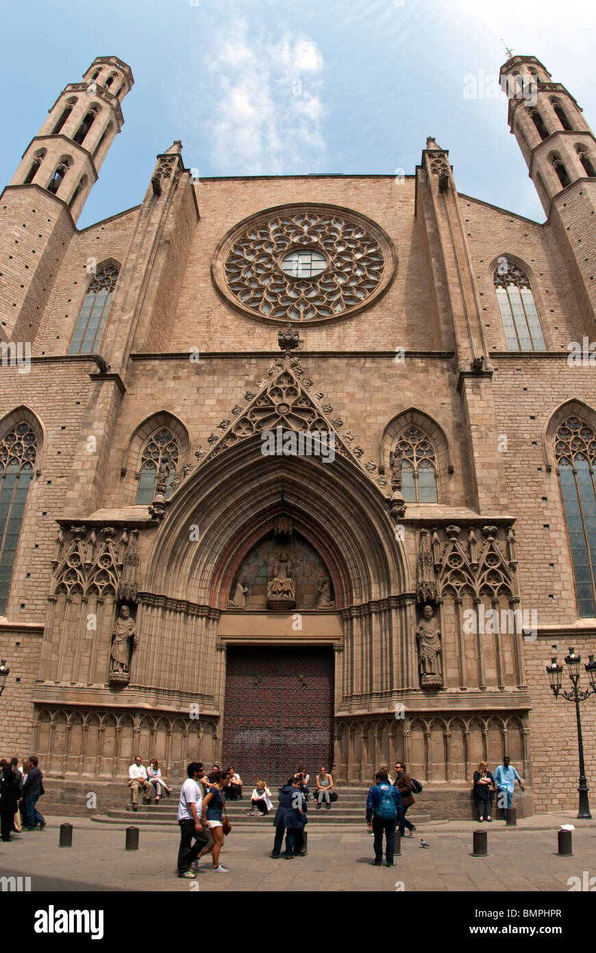 Santa Maria del Mar, Barrio Gotico, Barcelona Stockfoto