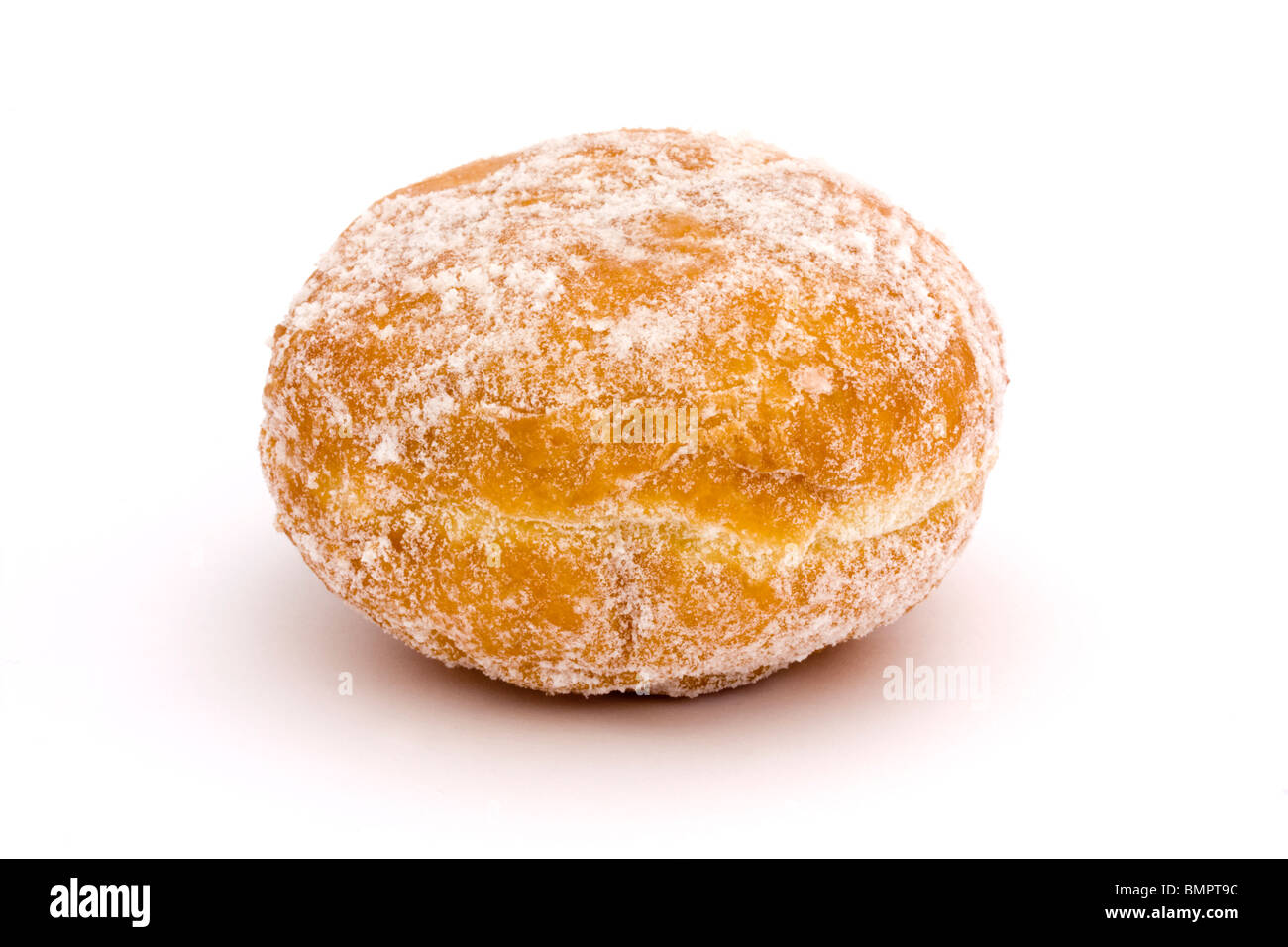 Marmelade-Donut auf weißem Hintergrund Stockfoto
