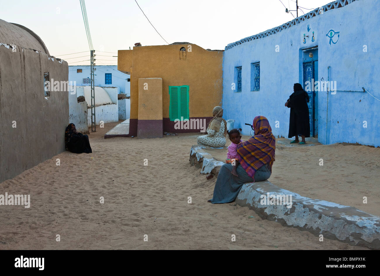 Ägypten, Aswan, einheimischen im nubischen Dorf Stockfoto