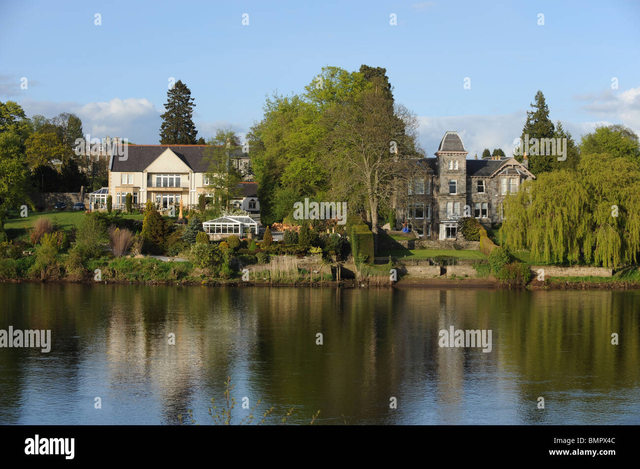 Riverside-Unterkünfte in Perth Stockfoto