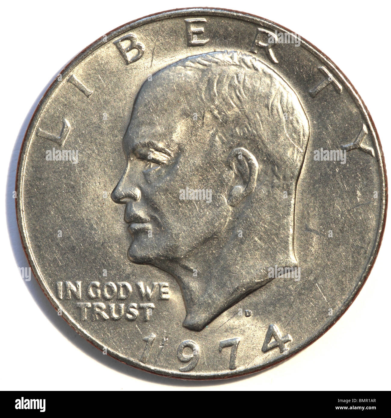 Münze - Eisenhower-Dollar Stockfoto