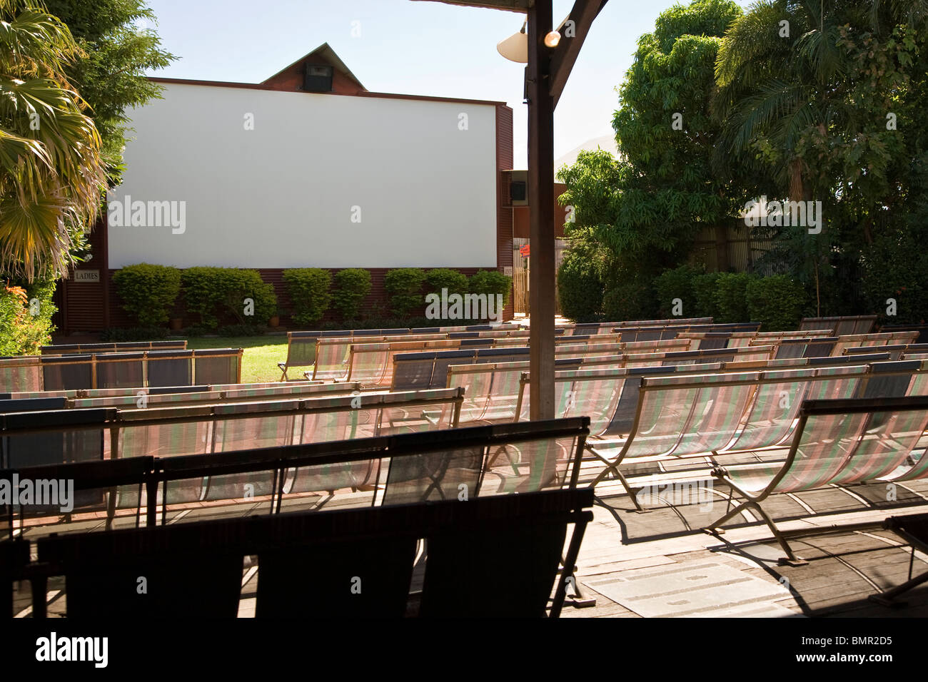 Rödertor Sonne Bild Gärten gilt als der weltweit älteste Outdoor-Kino Broome Western Australia Stockfoto