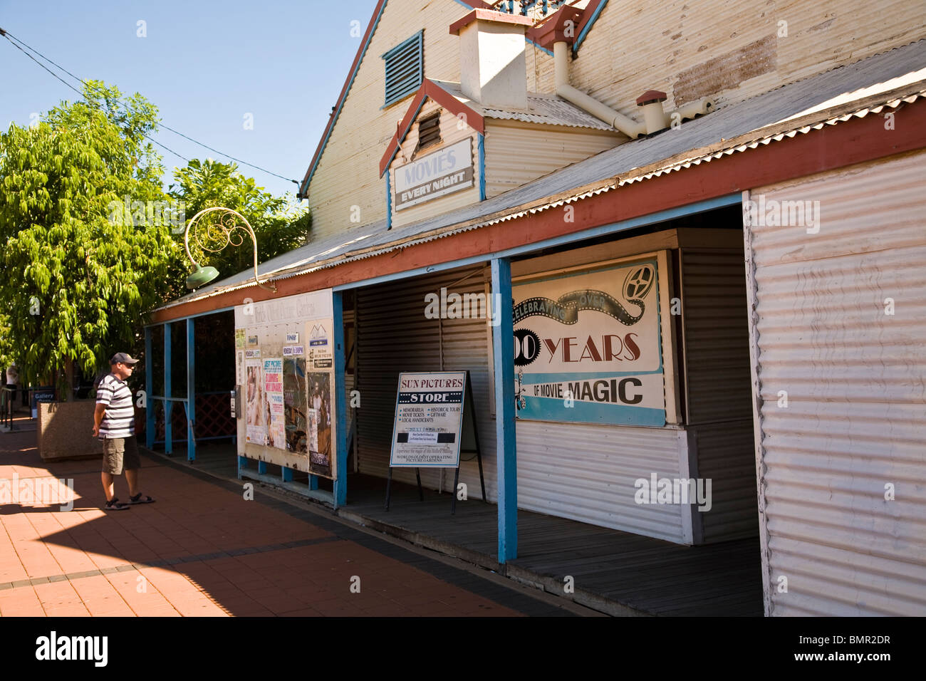 Rödertor Sonne Bild Gärten gilt als der weltweit älteste Outdoor-Kino Broome Western Australia Stockfoto