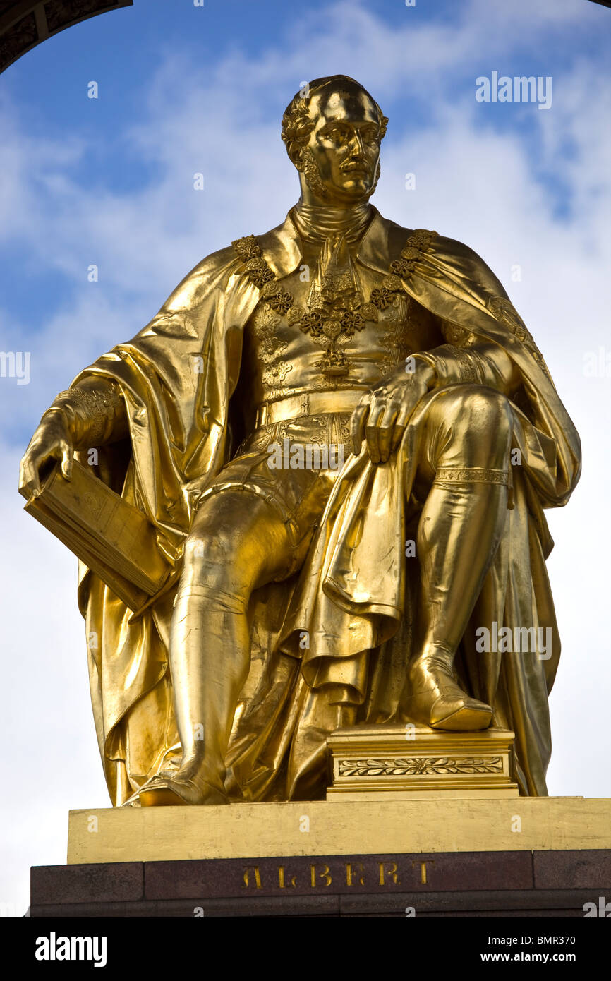 Das Albert Memorial Kensington Gardens-London Stockfoto