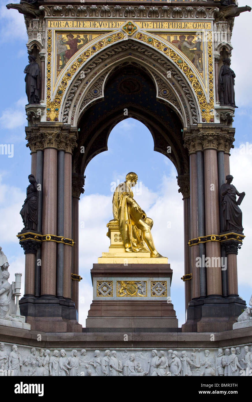 Das Albert Memorial Kensington Gardens-London Stockfoto