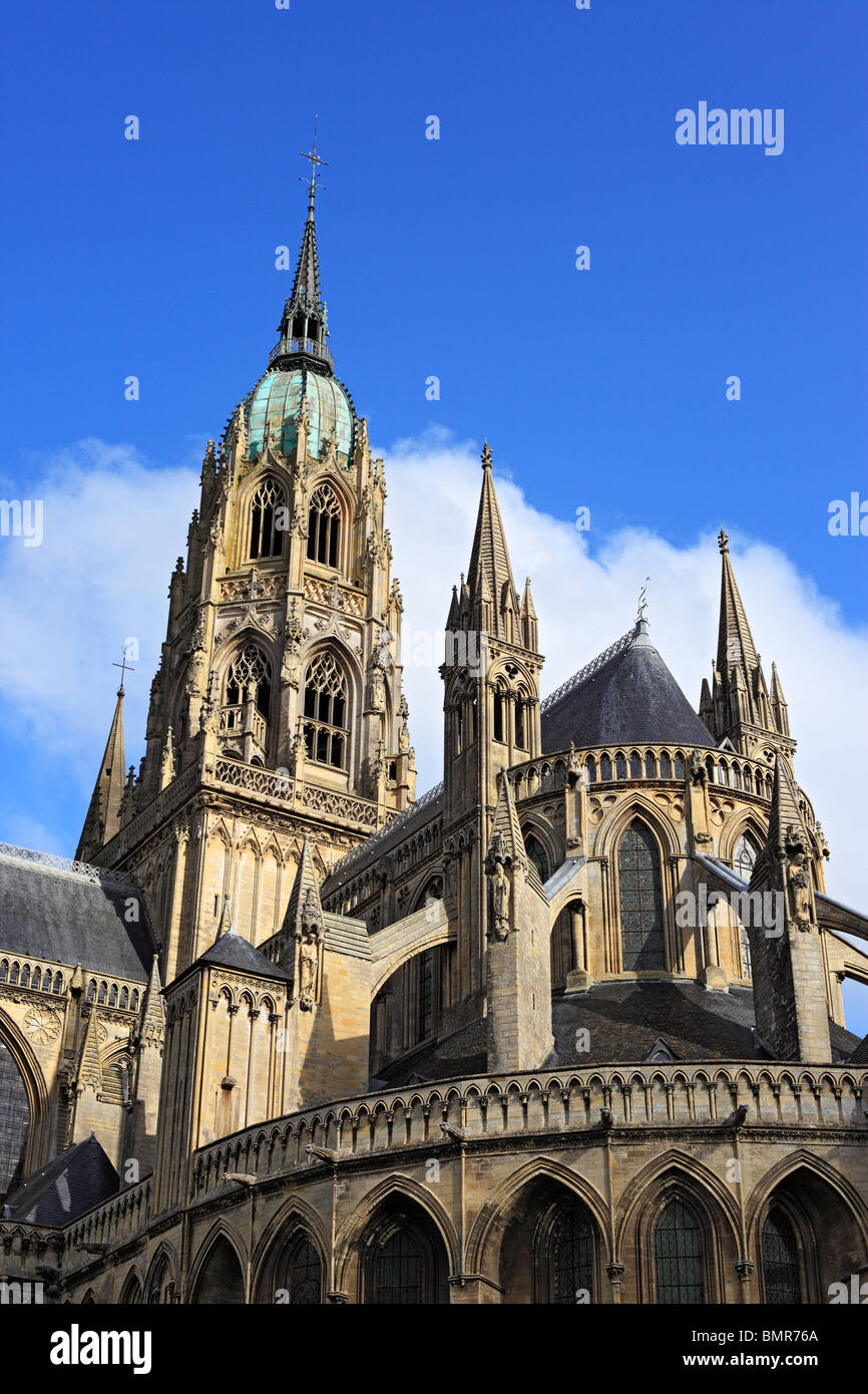 Bayeux Kathedrale, Bayeux, Calvados Abteilung, Basse-Normandie, Frankreich Stockfoto