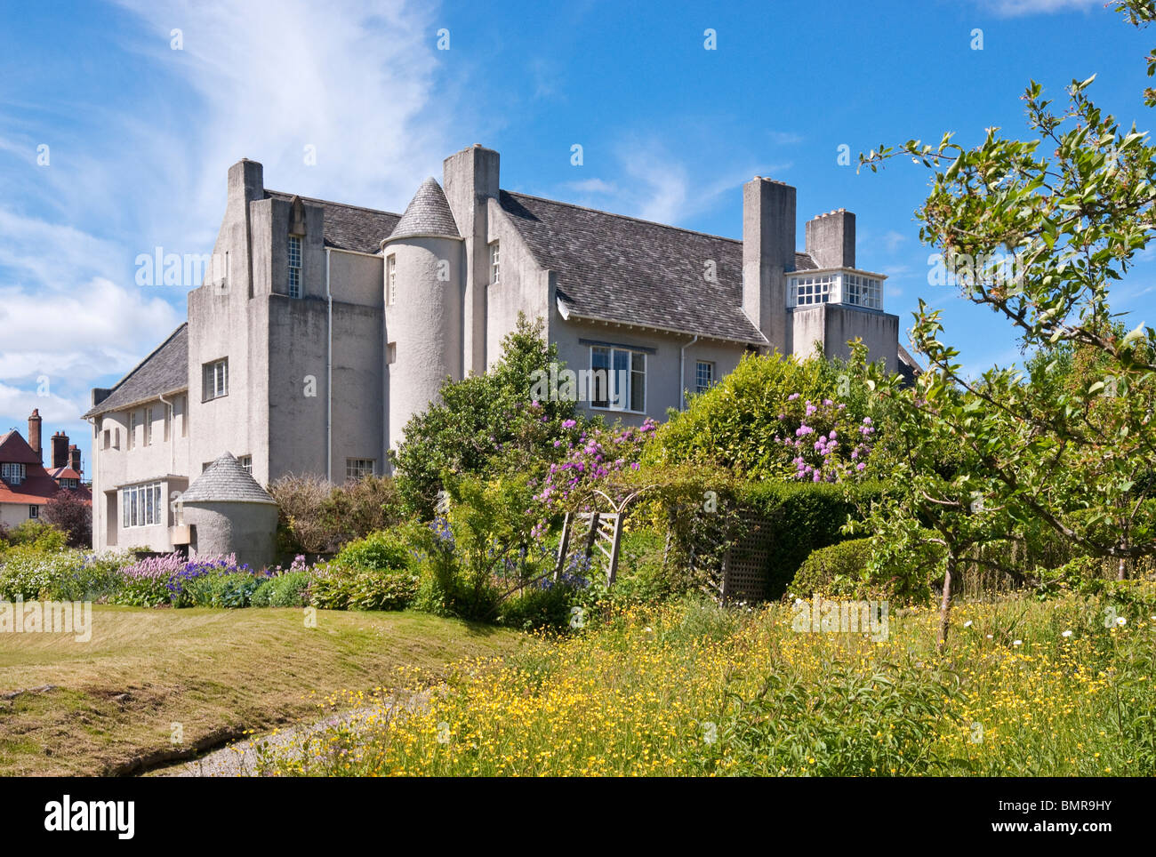 Das Hill House in Helensburgh Schottland schottischen Architekten Charles Rennie Mackintosh und restauriert von NTS Stockfoto
