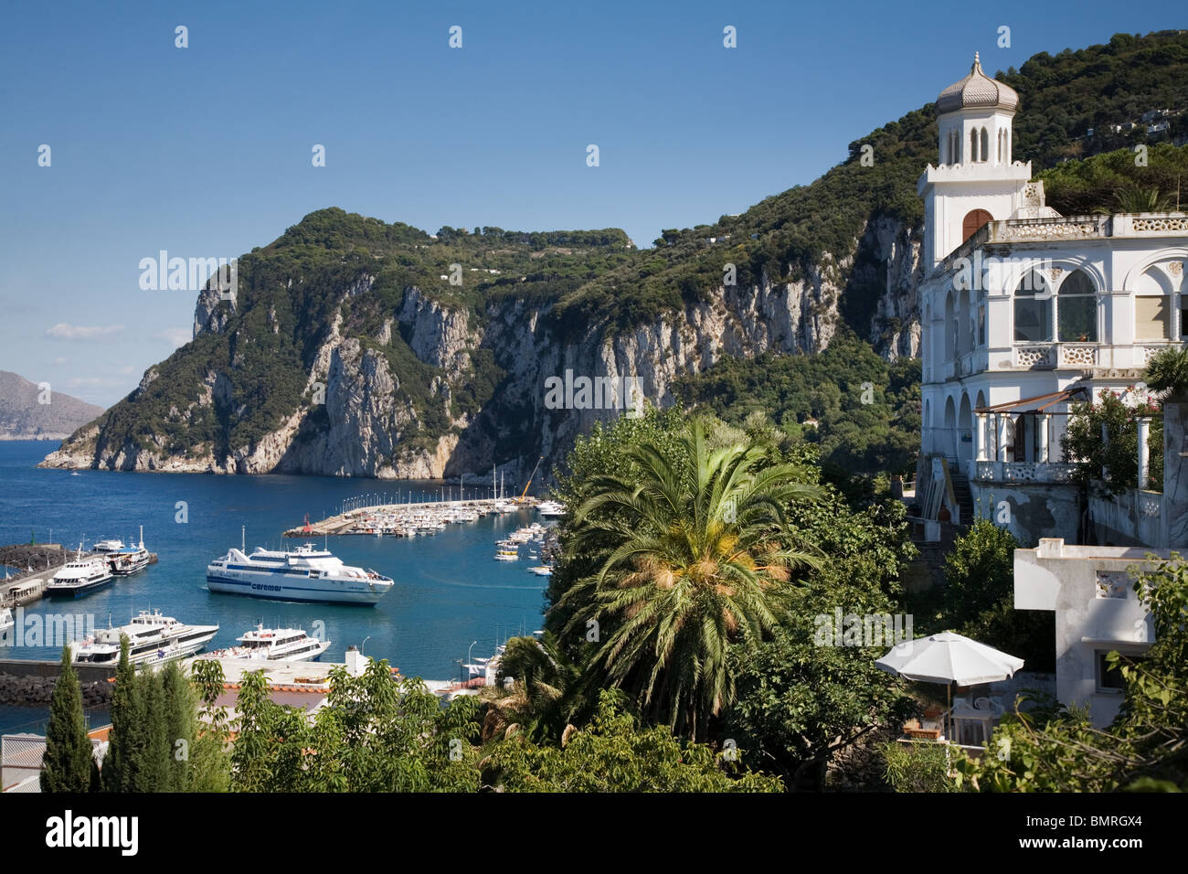 Erhöhte Ansicht, Capri, Italien Stockfoto