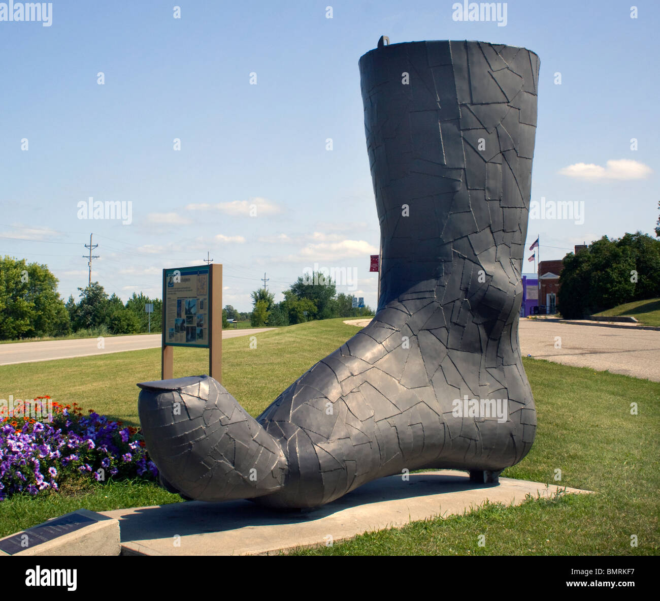 Ken Nybergs Fuß Skulptur in schwachrankenden Minnesota Stockfoto