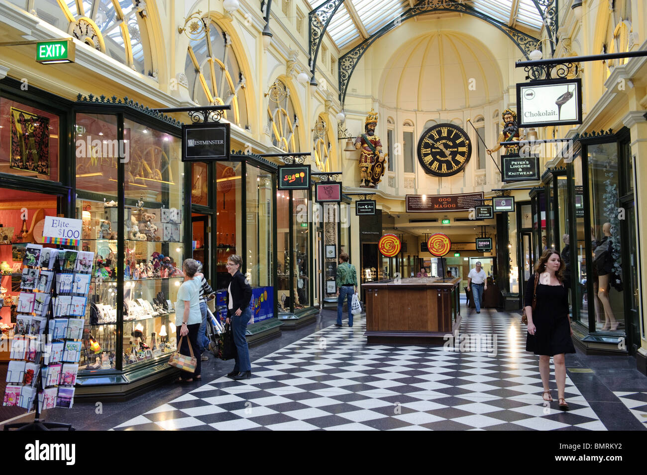 Die Royal Arcade in Melbourne Central Business District Stockfoto