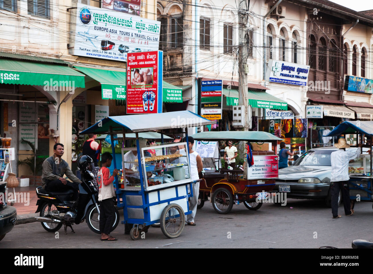 Straßenleben in Siem Reap, Kambodscha Stockfoto