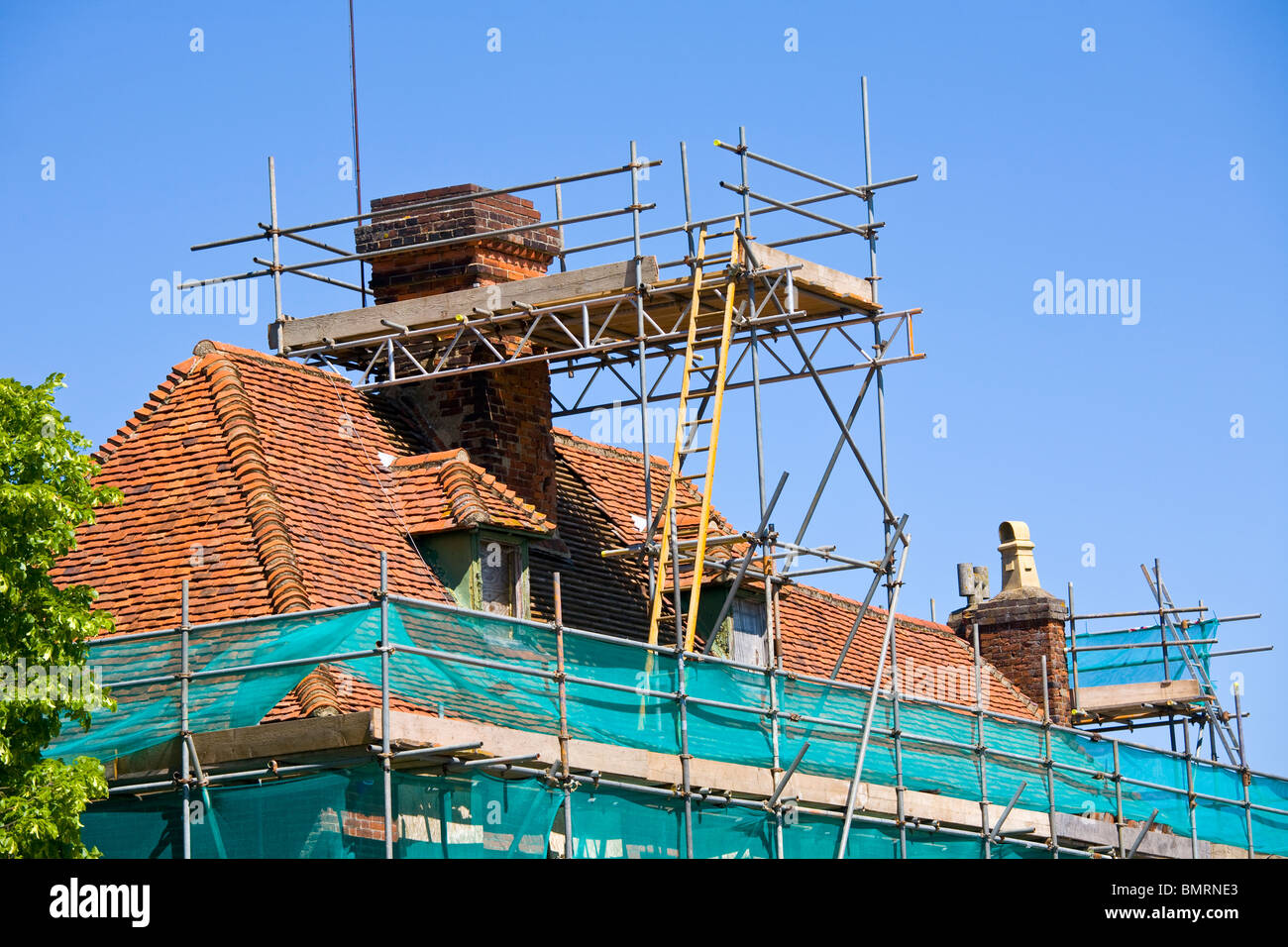 Renovierung eines alten Hauses Stockfoto