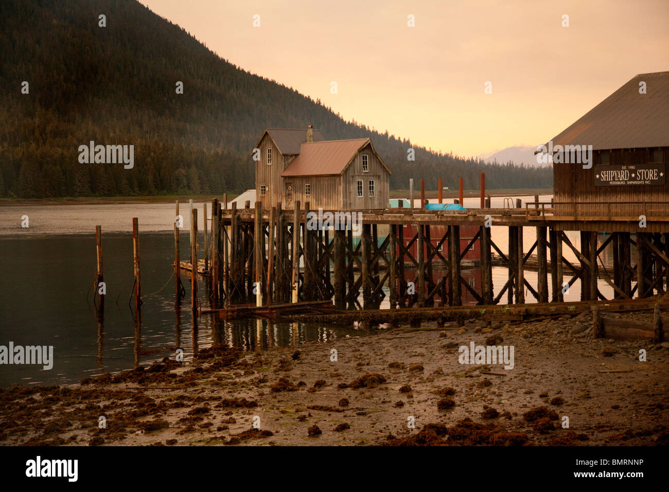 Alten Docks, Petersburg, Alaska Stockfoto